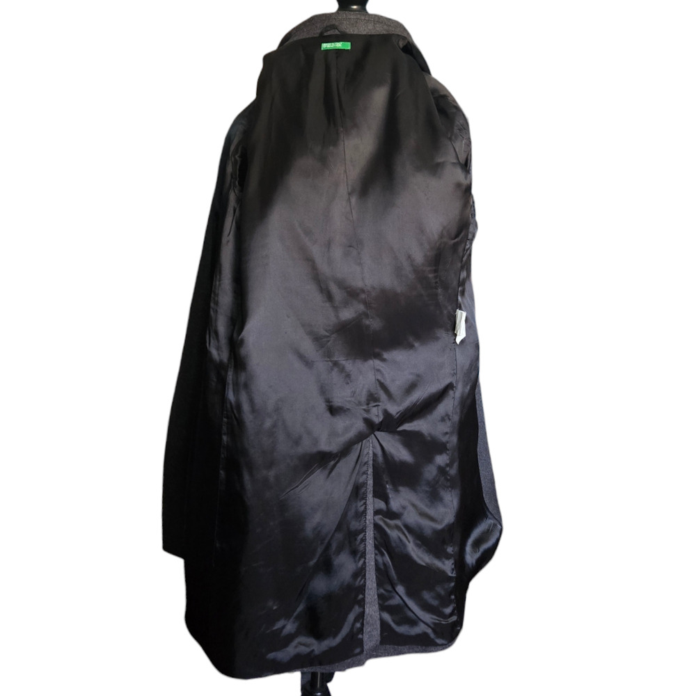 Italian Wool Over Coat Size 46 Benetton - Picture 4 of 9